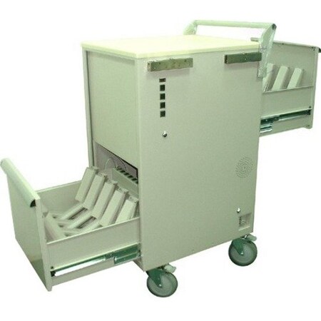 Noble Security Dell High Security Laptop Cart, 18 Compartments, Power-Charging And SMCART